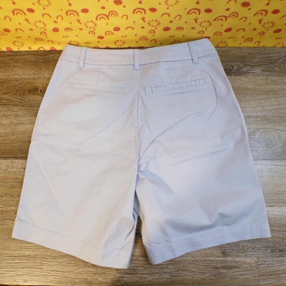 MATTY M 2 NWT Women's Bermuda Shorts Flat Front Blue & Navy Size Small - Picture 3 of 9